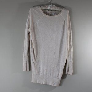 Shrinking Violet Crew Neck Long Sleeved Light Sweater Top - Size XS, Tan/Sand